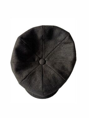 Moon for John Lewis Herringbone Newsboy Cap in Dark Brown